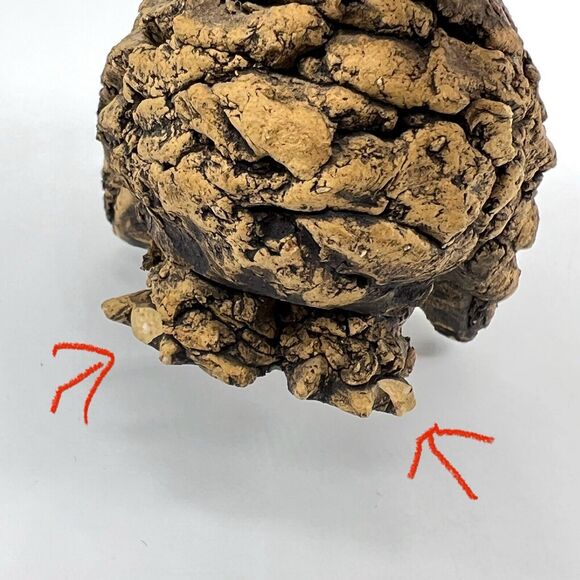 Vintage Sparrow Pine Cone Ceramic Figurine 3” Bird Sculpture “Small Chips” - Picture 11 of 12